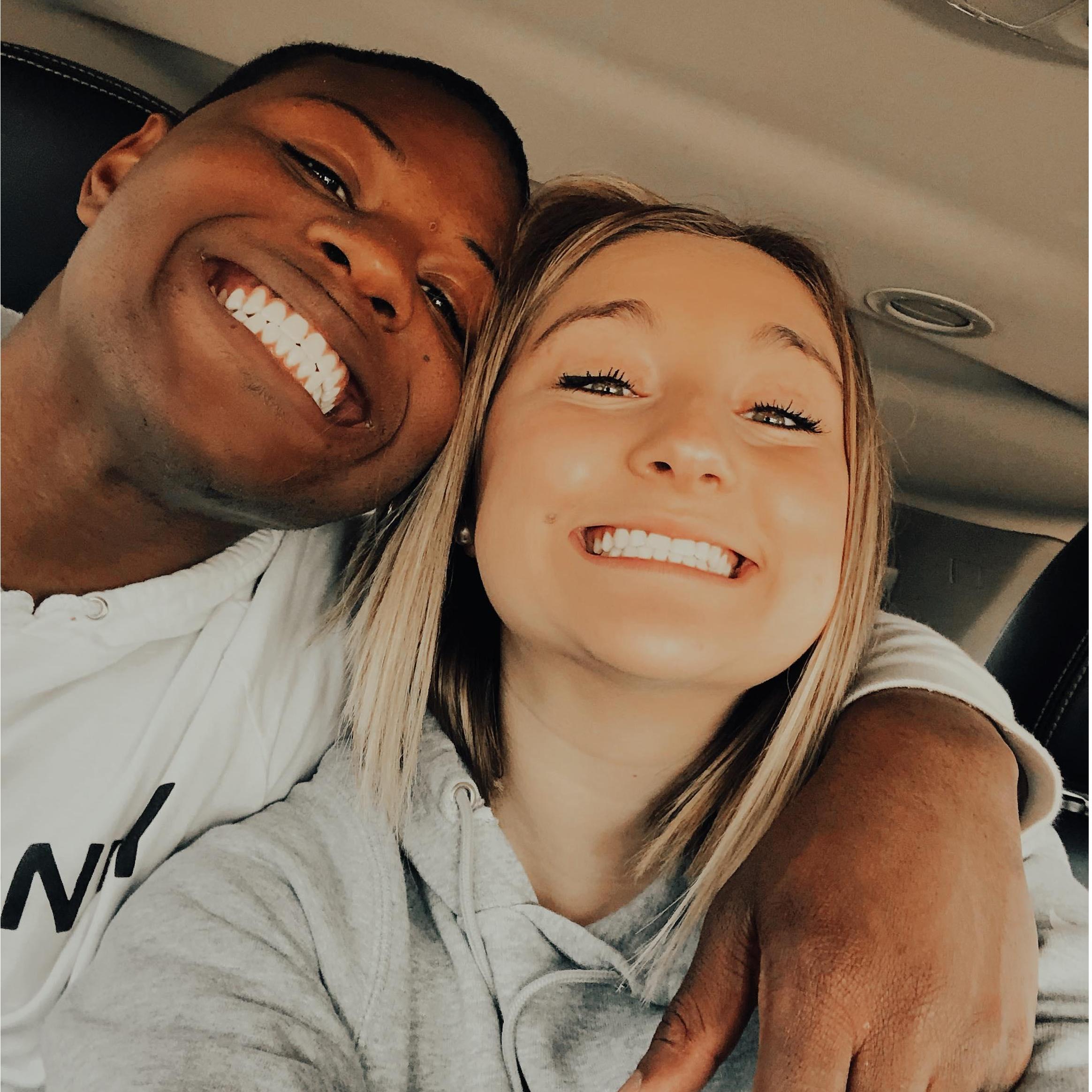 Don't be fooled by our big cheesin'. This was he day Mj left for the military. :(((((((