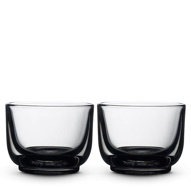 Fellow Pirch Cortado Glasses 4.5 oz Artisanal Cups, Set of 2, Dishwasher Safe Coffee Glasses for Espresso Drinks & Latte Art – Smoke