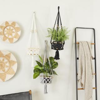 Hanging Macrame 3-Piece Wall Planter Set