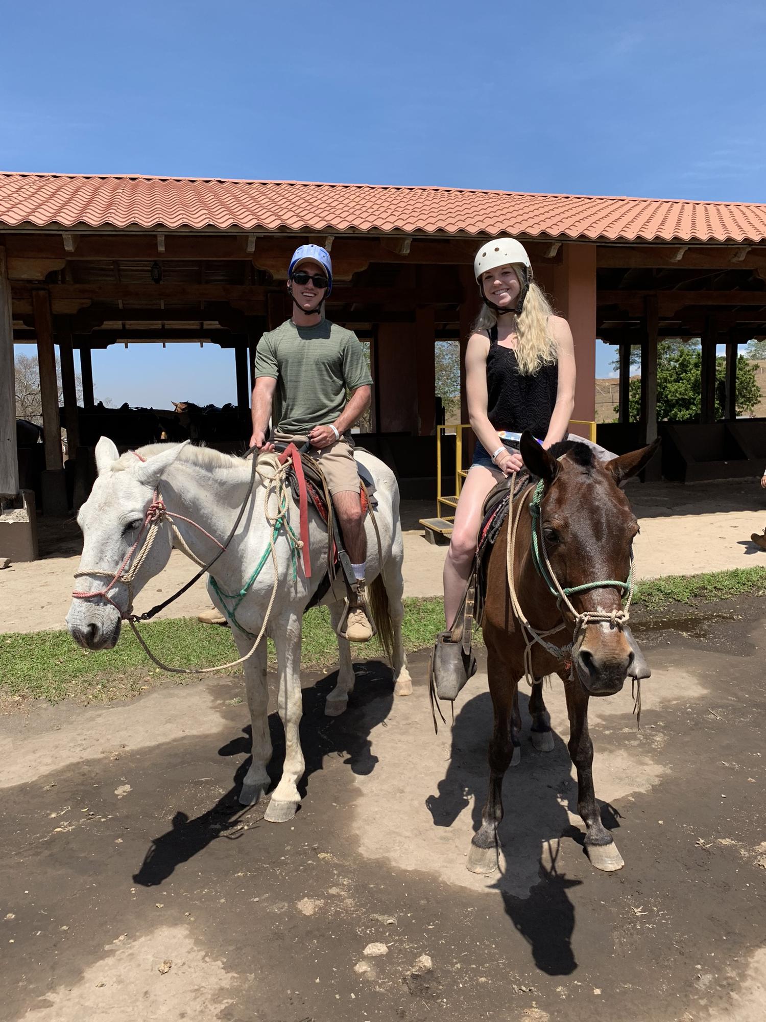 Horseback riding to a volcano in Costa Rica!