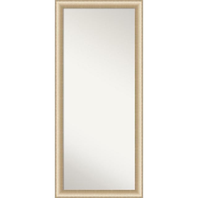 Amanti Art Elegant Brushed Honey Framed Floor/Leaner Full Length Mirror, 28.75" x 64.75"