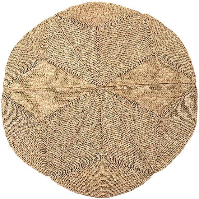 Handmade Rattan Rug | Natural Round 4 ft Indoor | Area Rug 4', Natural Fiber Rugs, Round Jute Rug, Straw Rug, Round Boho Rug, Woven Rug, Round Rugs | Including Circular and Rectangular Shape
