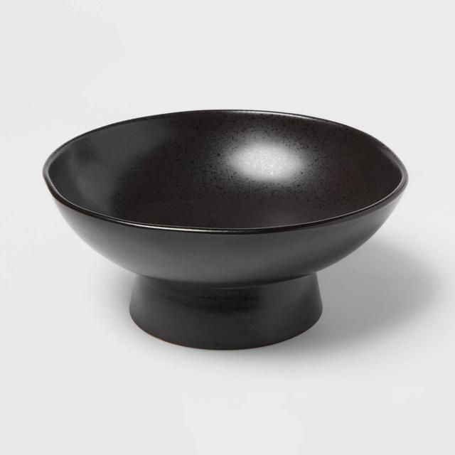 61oz Stoneware Houlton Footed Serving Bowl Black - Threshold™