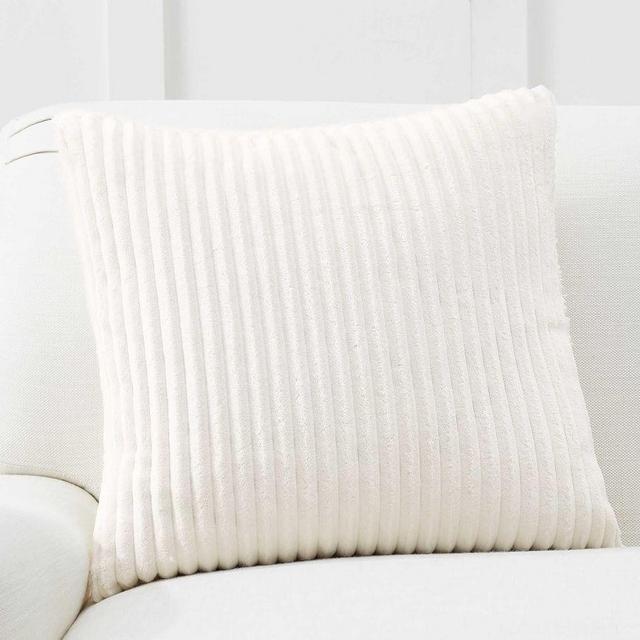 Ridgeline Sherpa Back Pillow Cover, 20 x 20", Ivory