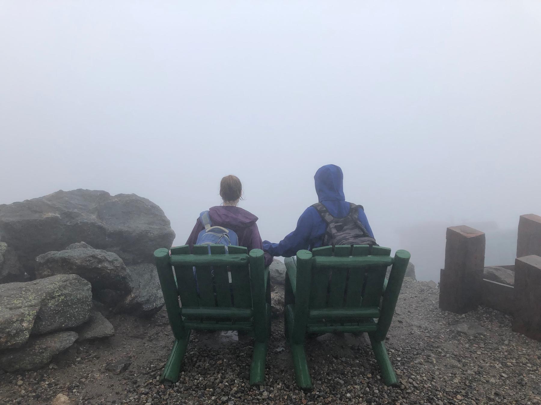 The top of Mount Washington in a storm