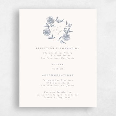 Grey Floral Wedding Enclosure - Pivoine