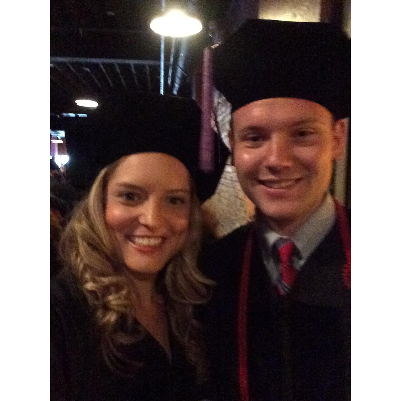 In May 2016, we finally graduated! The quality of our four years of dental school were better than the quality of this selfie.
