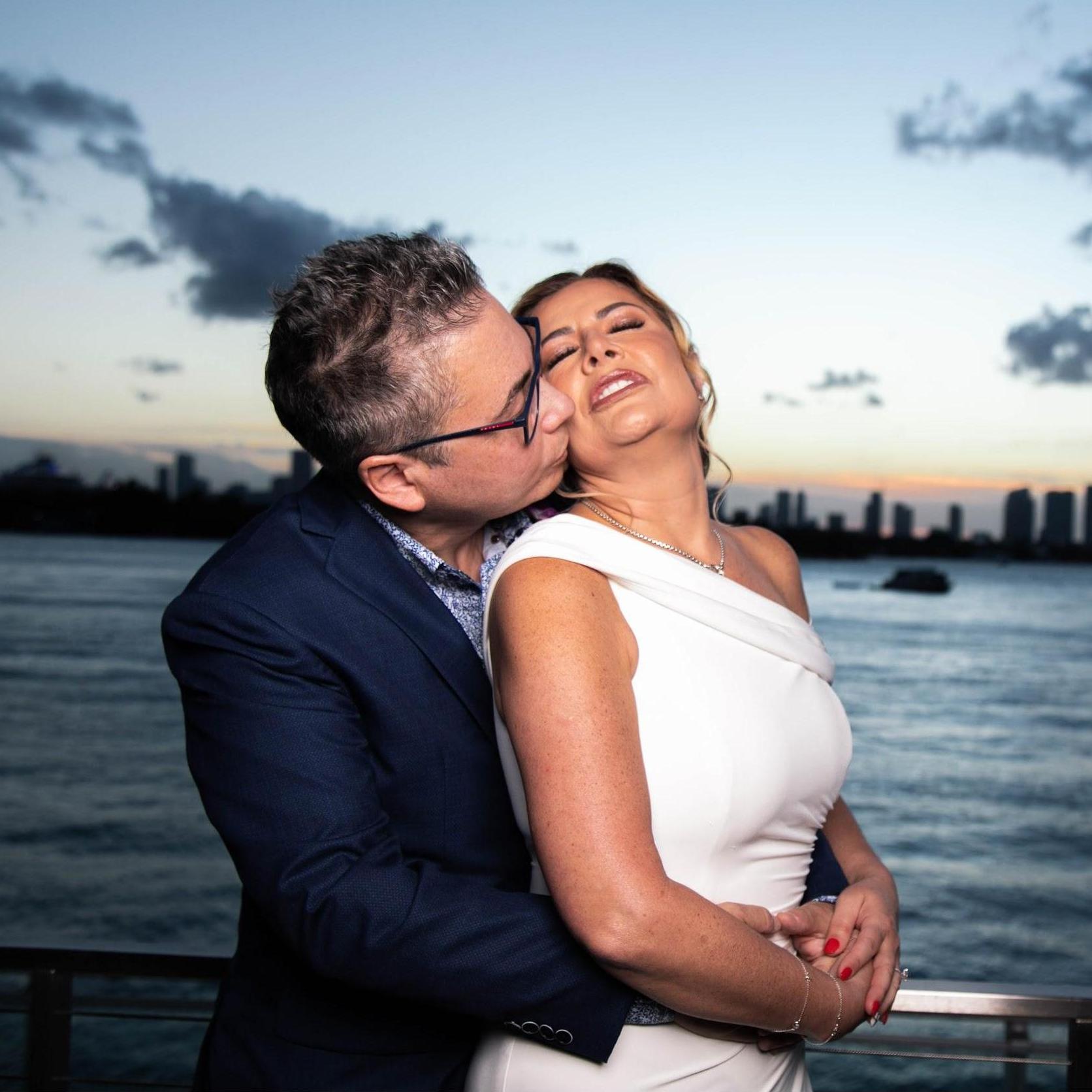 Our engagement party at the Mondrian Hotel, Baia Beach Club, Miami Beach.