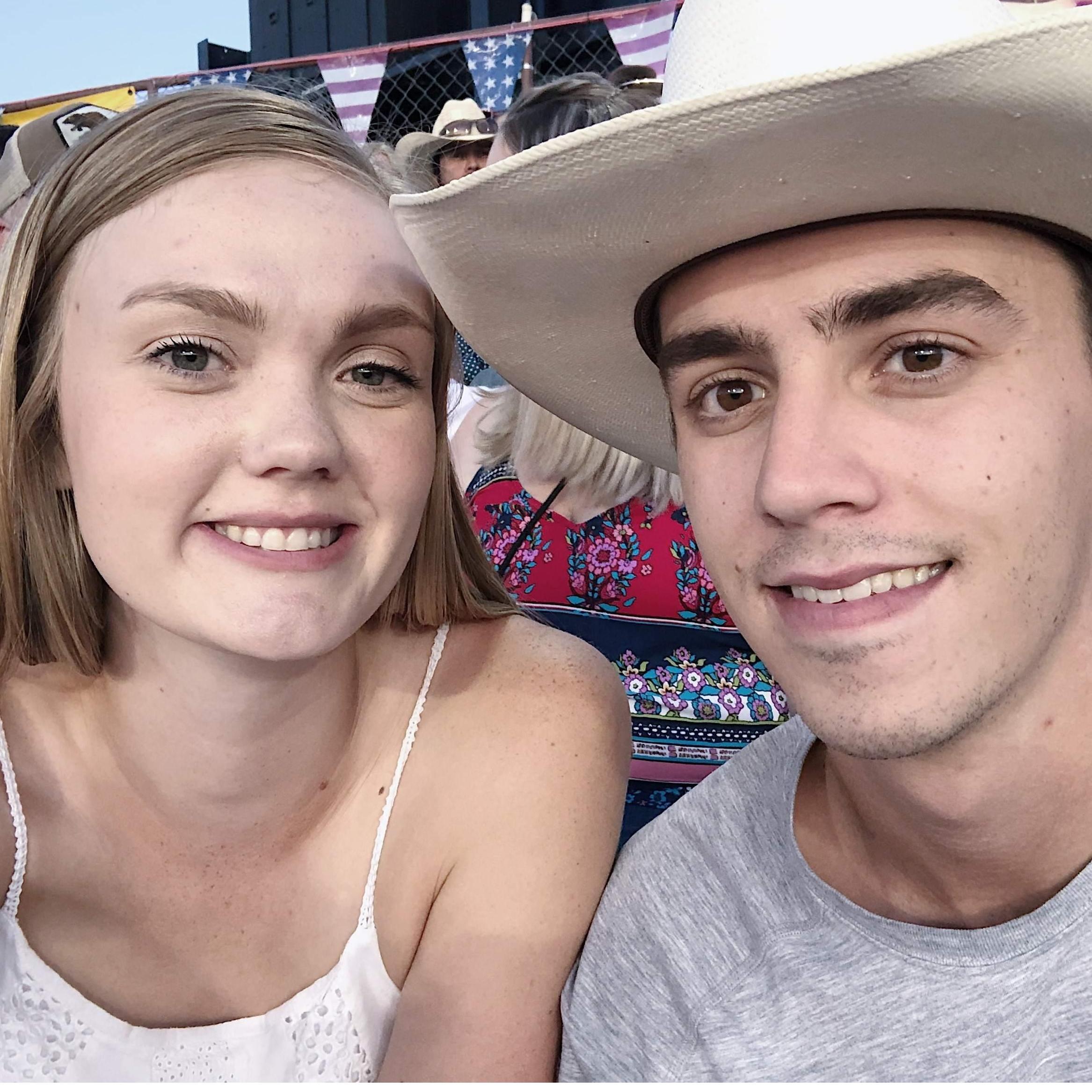 Jason + Isabelle at the Caldwell Night Rodeo.