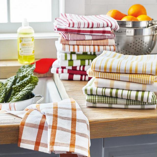Assorted Twill Kitchen Towels, 28" x 20", Set of 3