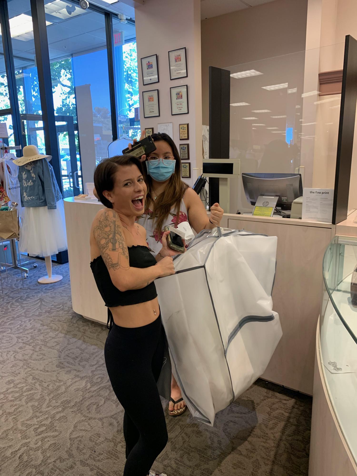 Kristy said yes to the dress!