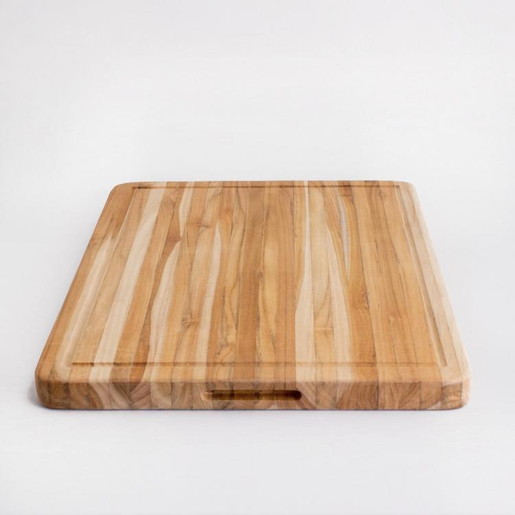 TeakHaus Square Marine Cutting Board with Juice Canal - Reading