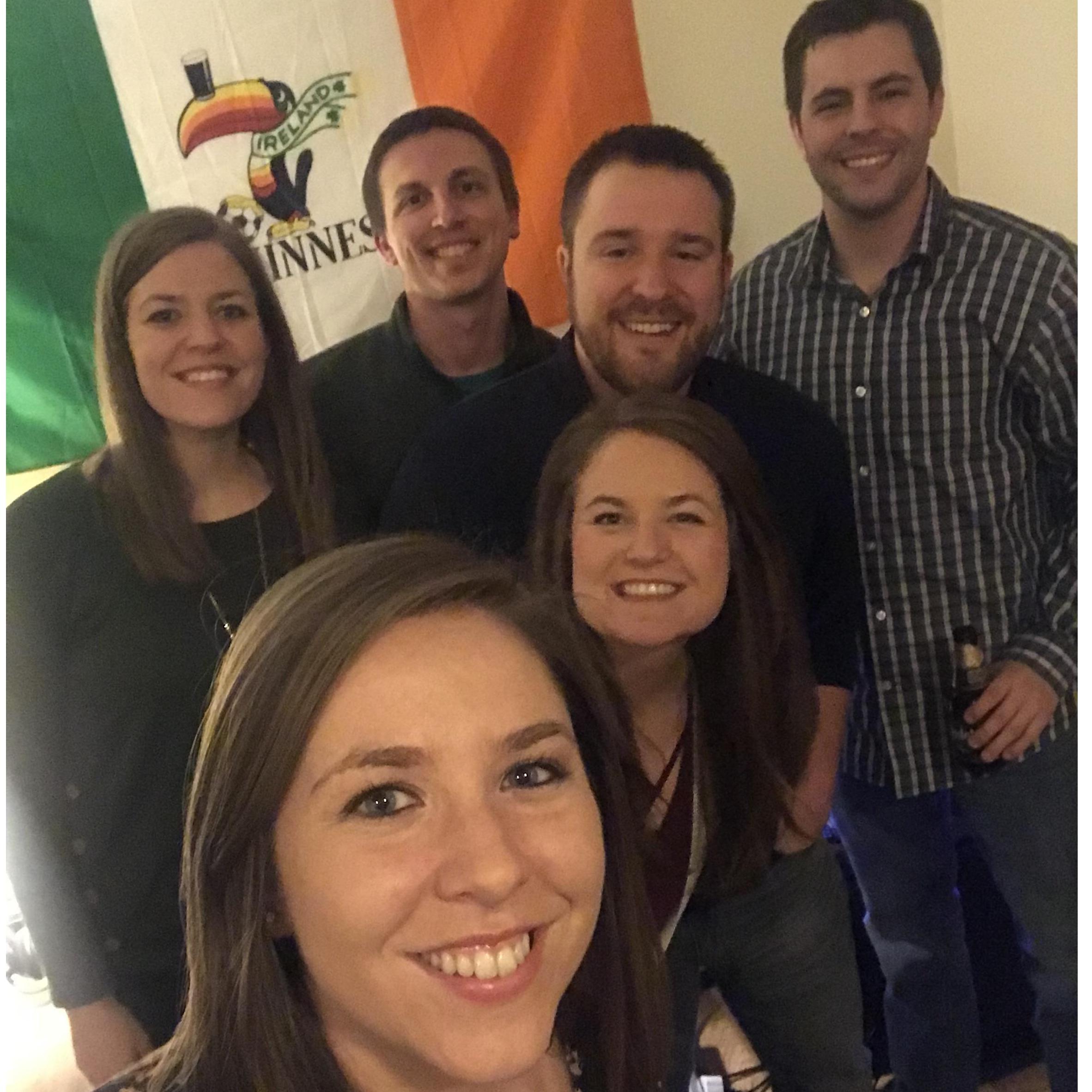 March 2018: The first time we all hung out together.. in Champaign, IL! The tag "Lads and Lassies" came from celebrating St. Paddy's Day at the McGinnis' old stomping grounds. Many drinks were had...