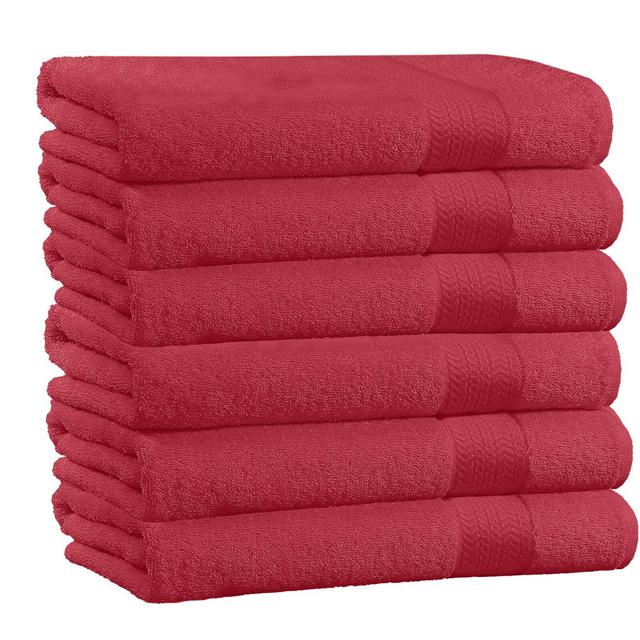 Agaran 6 Piece 100% Cotton Bath Towel Set (Set of 6)