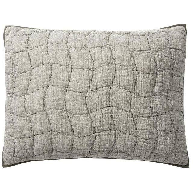 Loden Cloud Linen Quilted Shams, Standard