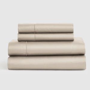 Signature Giza Cotton Sateen Sheet Set in Sand