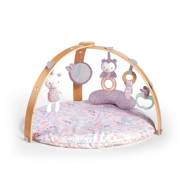 Ingenuity Cozy Spot Reversible Duvet Activity Gym With Wooden Toy Bar - Calla