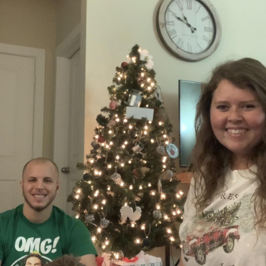 Our first Christmas together. We both had COVID ‘21
