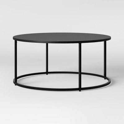 Glasgow Round Metal Coffee Table Black - Project 62&#153;