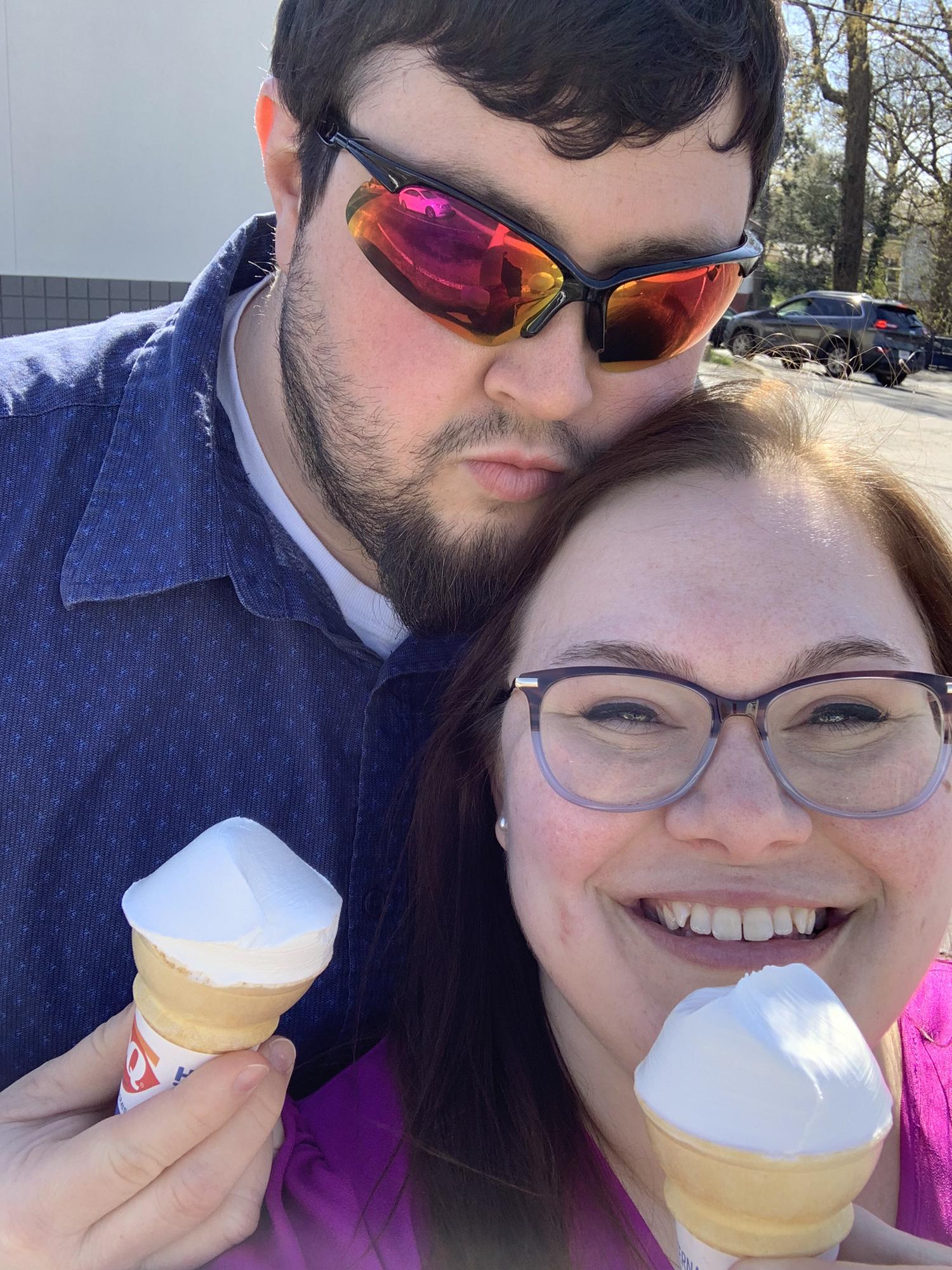 Free cone day at DQ. 🍦