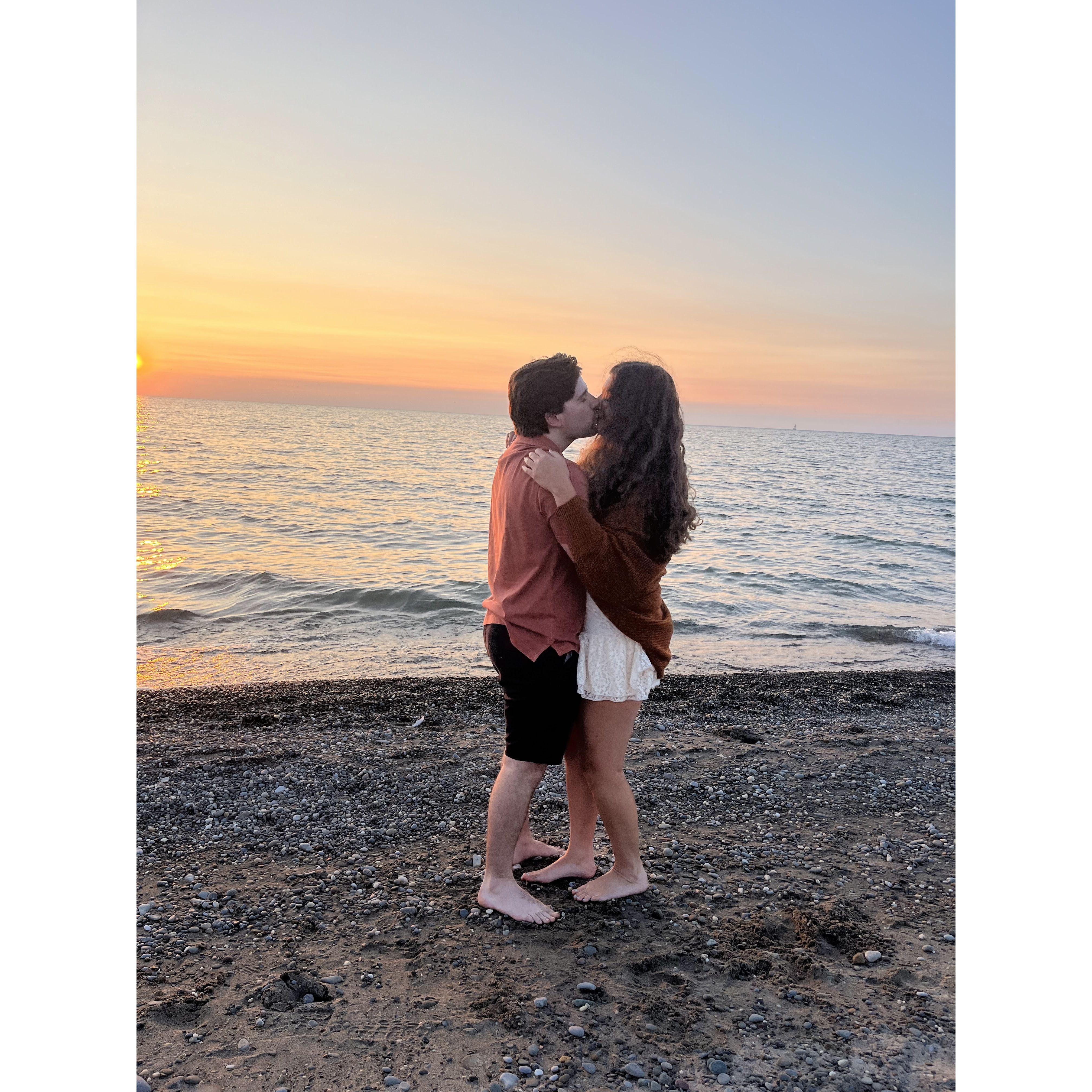First Kiss as an Engaged Couple 8/22/2024