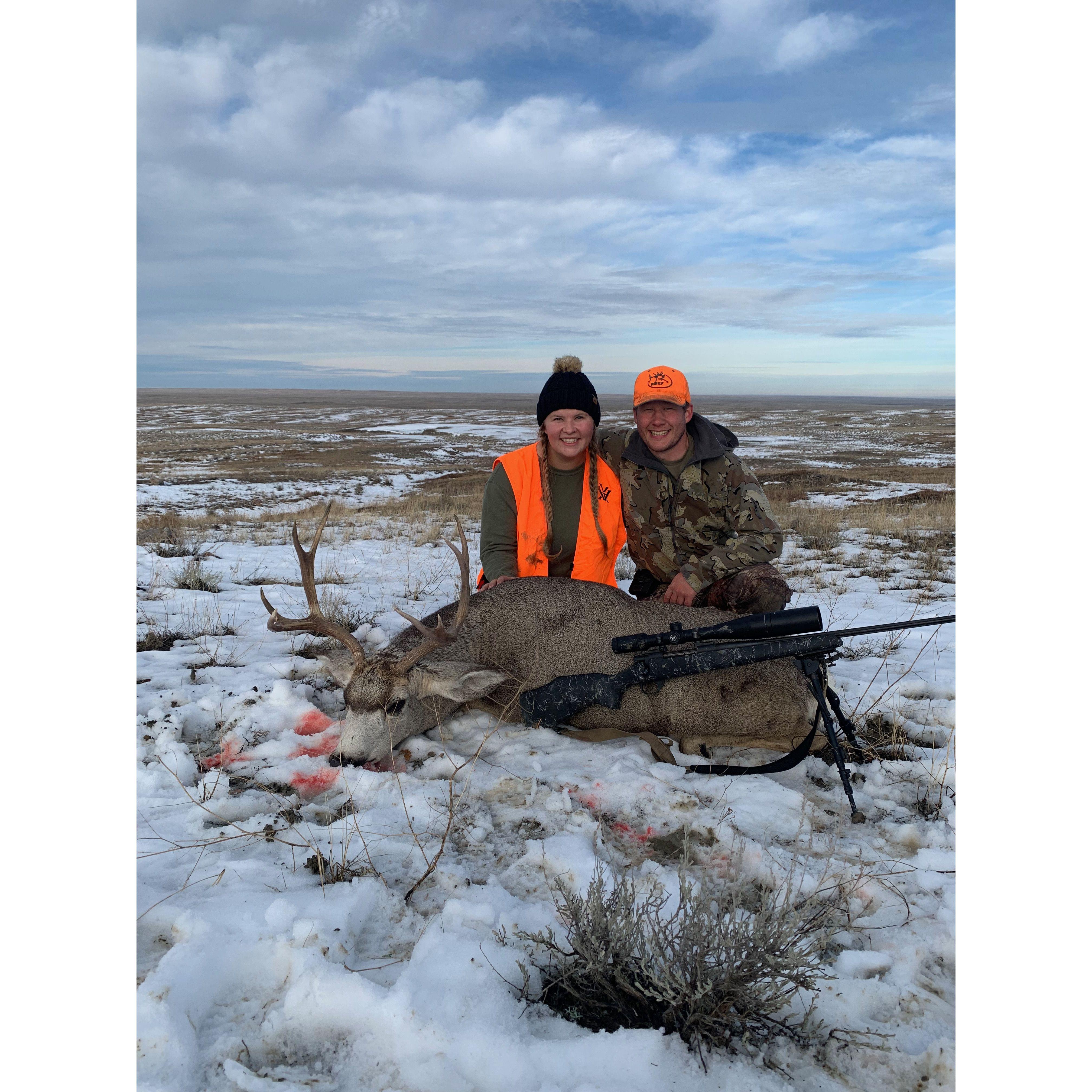 Quinci's first buck!