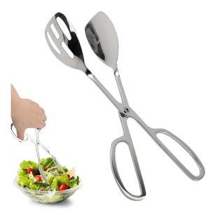 Stainless Steel Salad Tongs 10 inch (Silver)