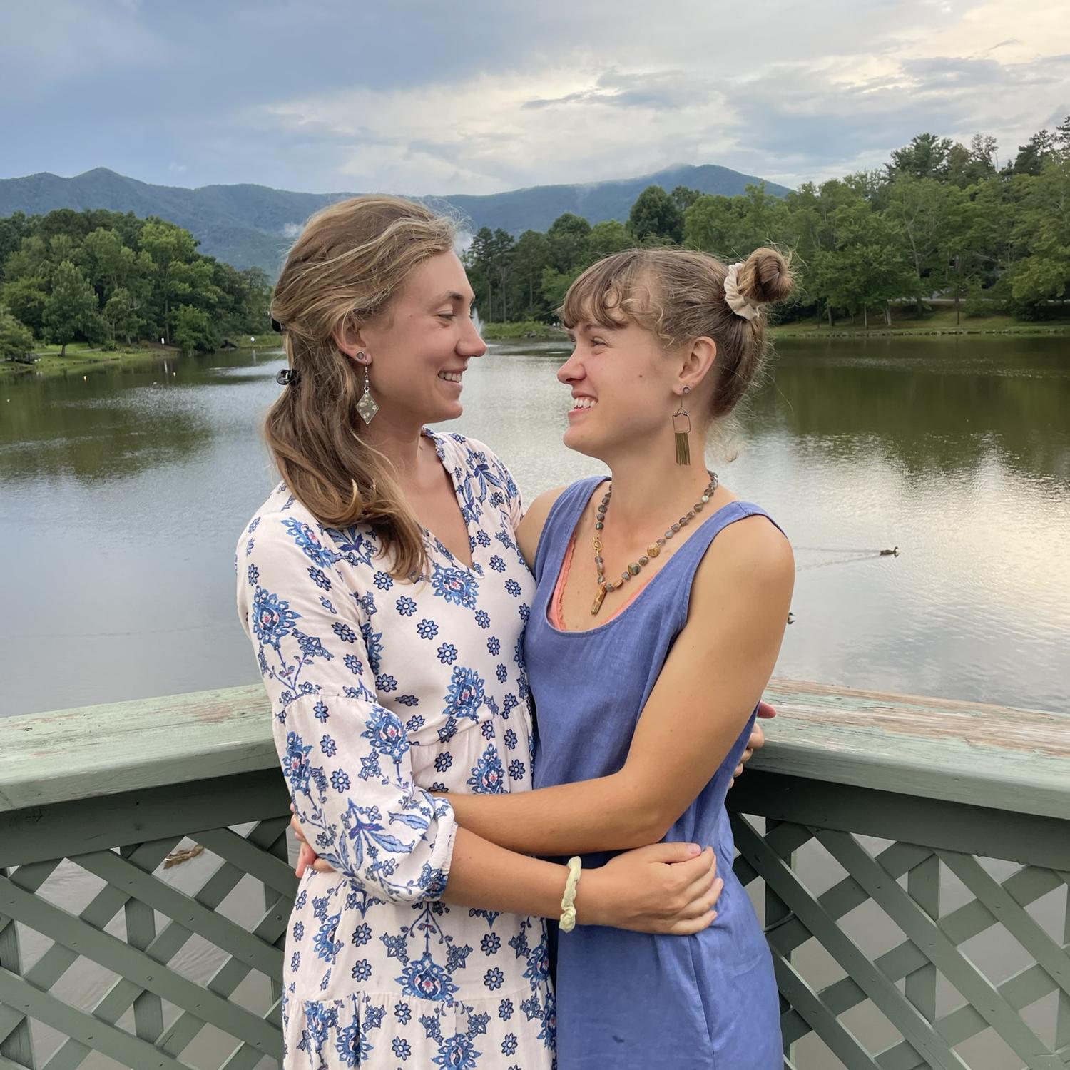 Morgan and Lucille at sister Emma’s wedding party