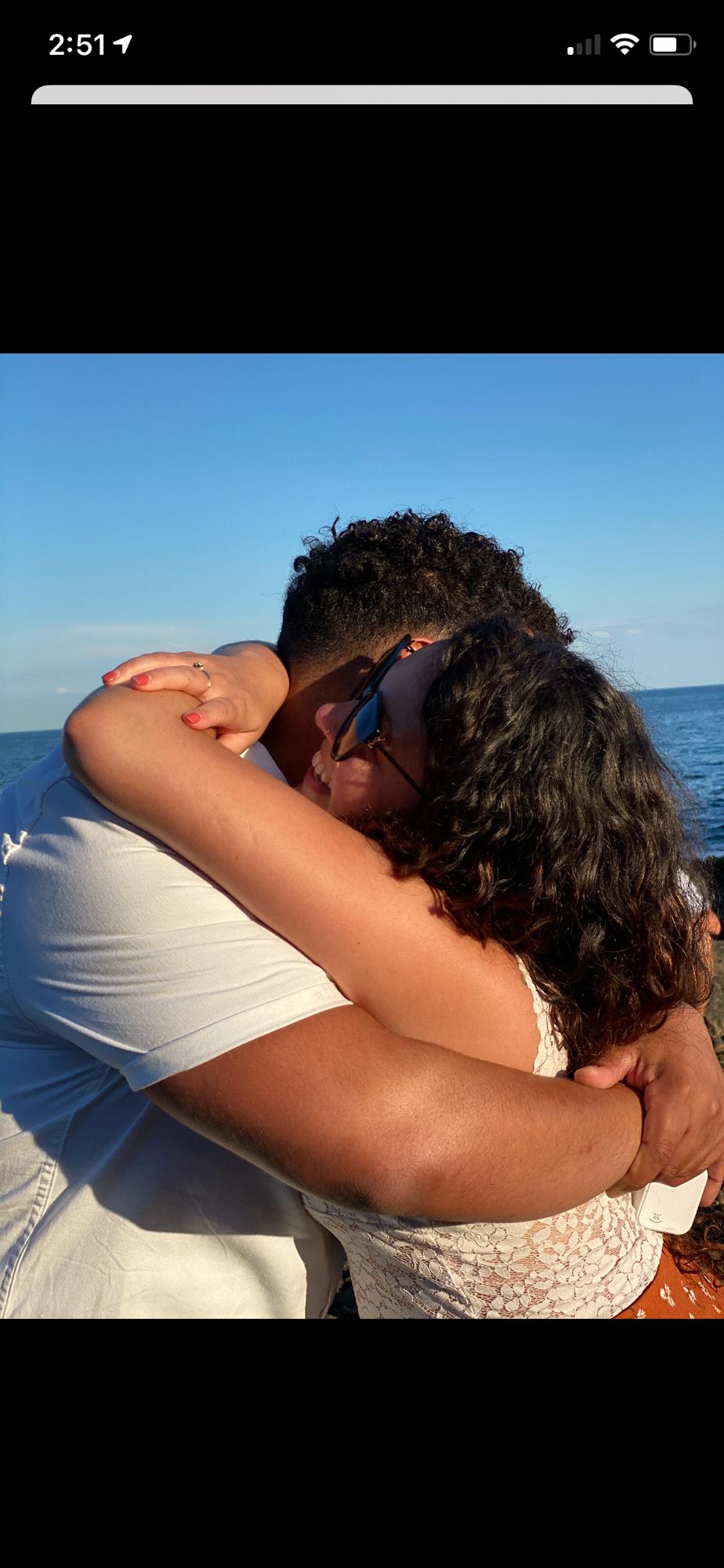 Our first photo as an engaged couple!