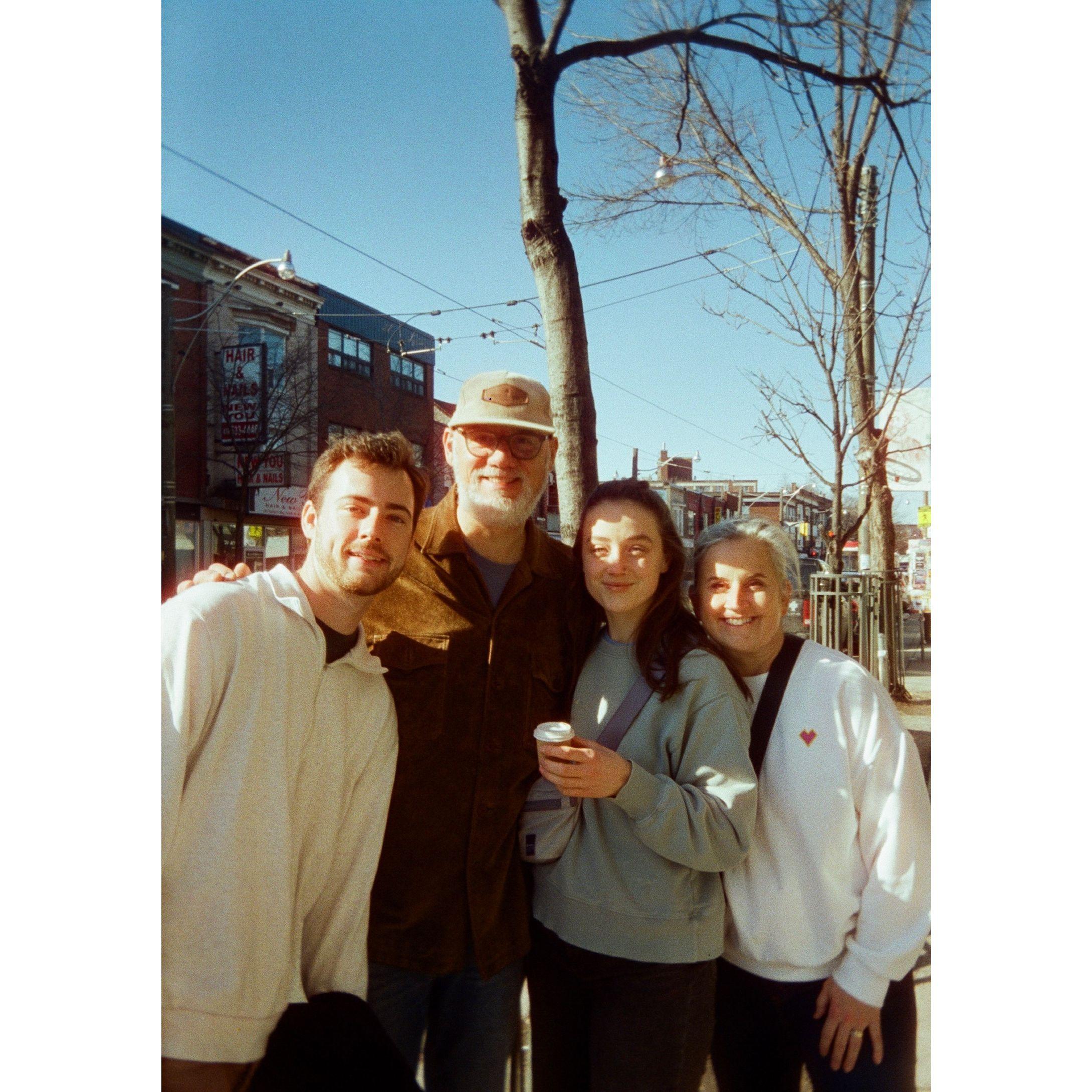 winter moment in toronto! seamus was there too