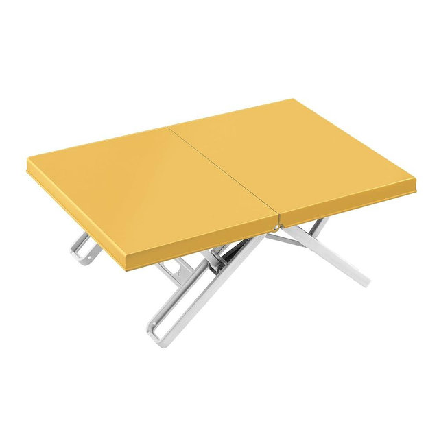 Maarch Small Beach Table for Sand Foldable, Small Laptop Tray Table, Portable Mini Low Picnic Camping Table, Yellow