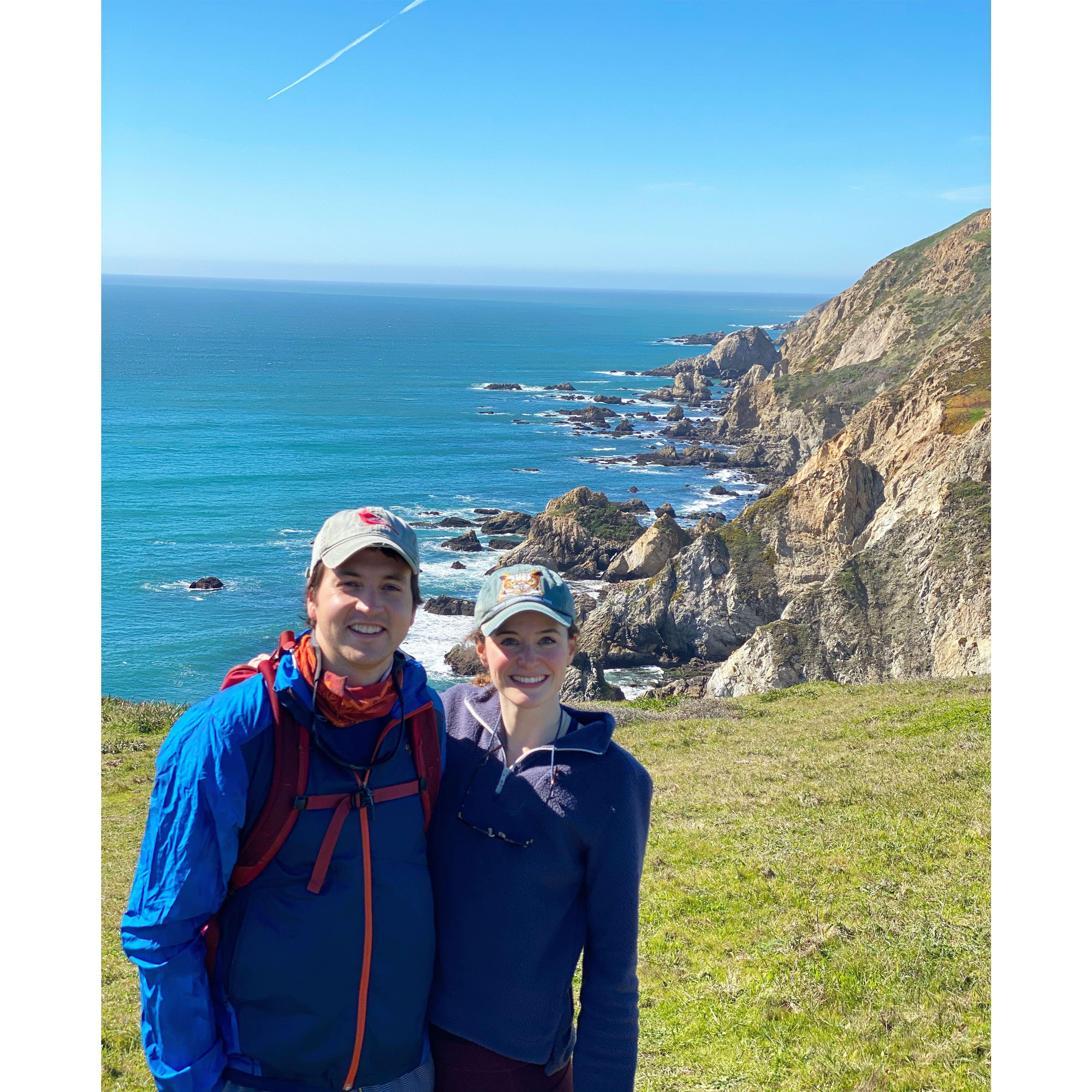 Enjoying Point Reyes with friends 