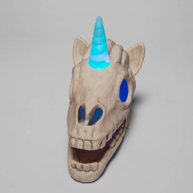 Lit Unicorn Skull Halloween Decorative Prop - Hyde & EEK! Boutique™