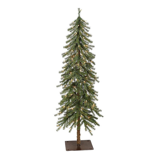 Puleo International Pre-Lit 6' Alpine Artificial Christmas Tree with 200 Lights, Green