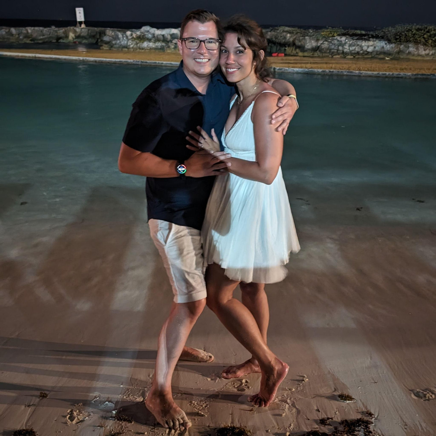 Moments after we got engaged in Mexico
