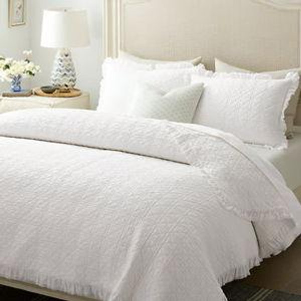 Hand-Stitched Linen & Cotton Quilt