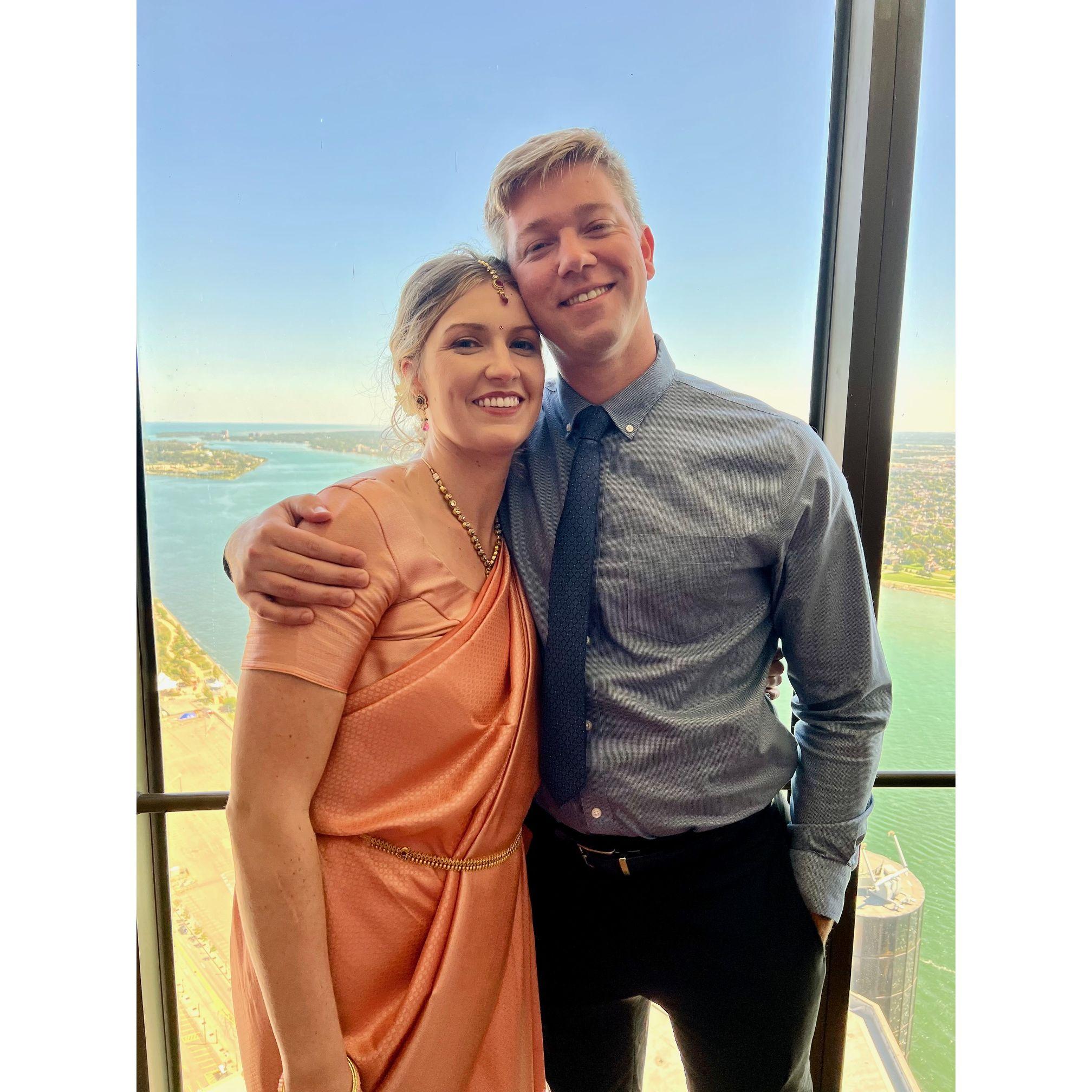 All dressed up for a dear friend's wedding.