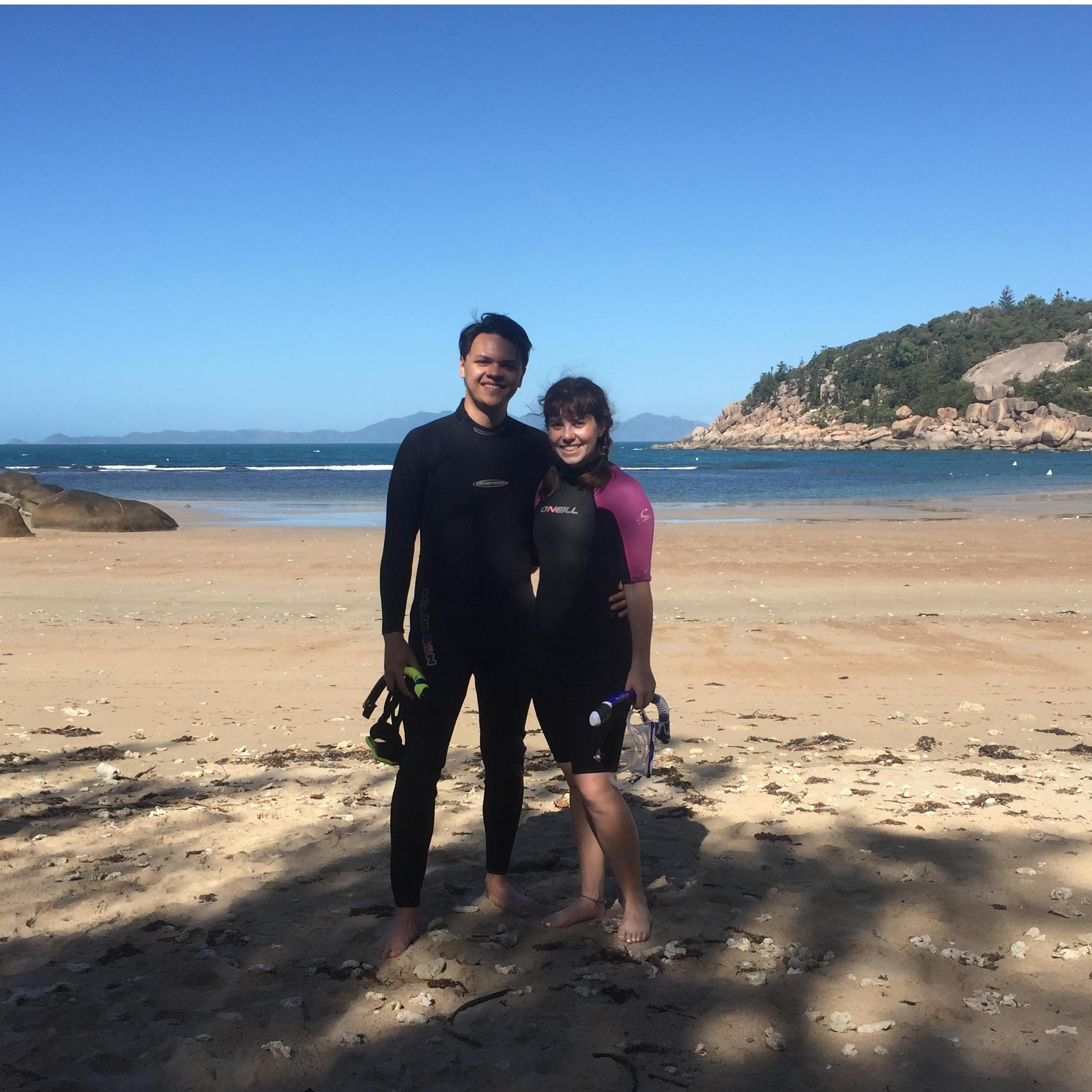 Snorkeling on Magnetic Island shortly after we got engaged!