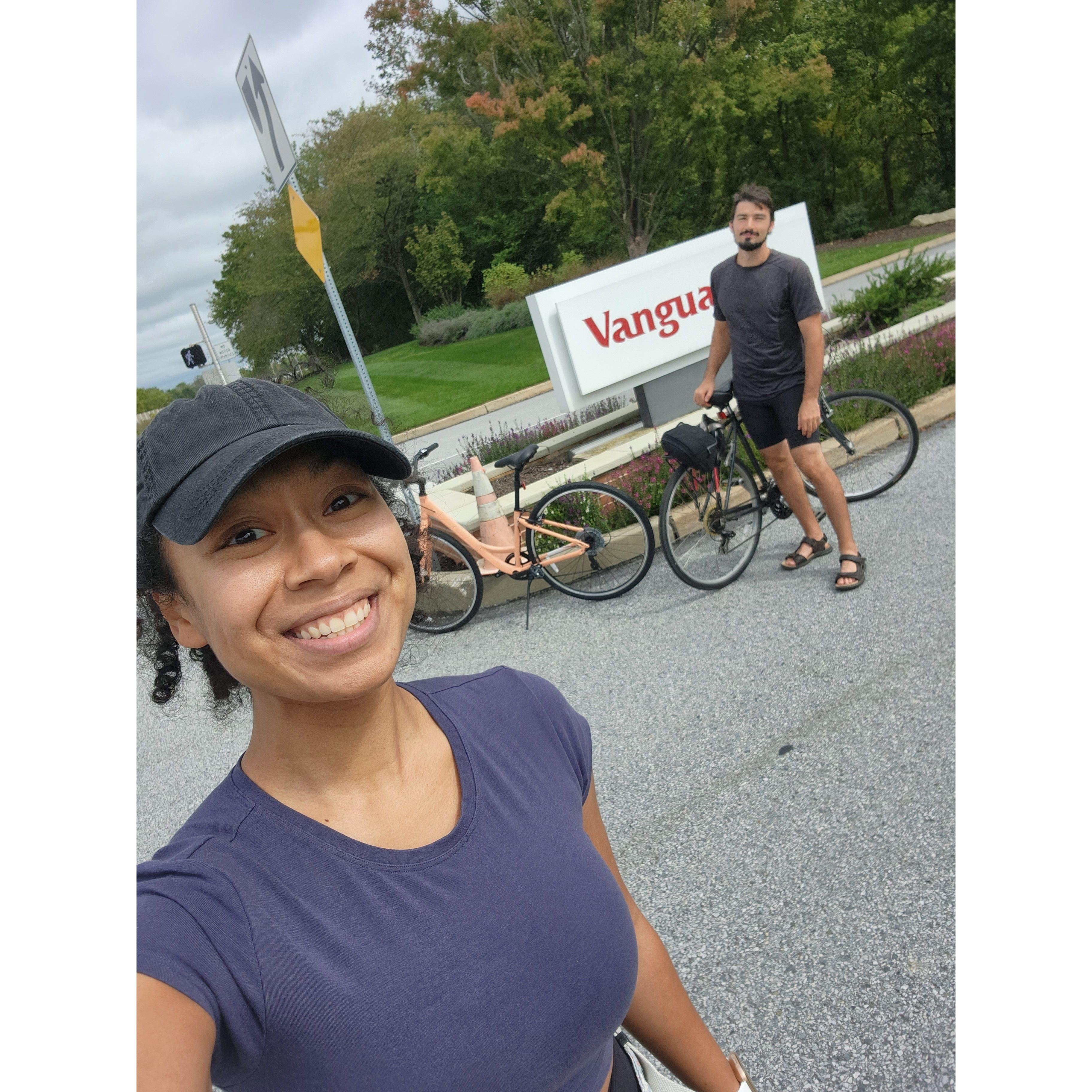 Breaking in our new bikes on an easy 20 mile ride