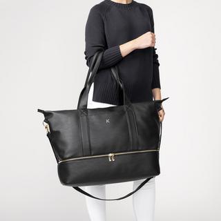 Personalized Vegan Leather Weekender with Safety Tool