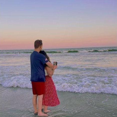 Enjoying the sunset in Myrtle Beach