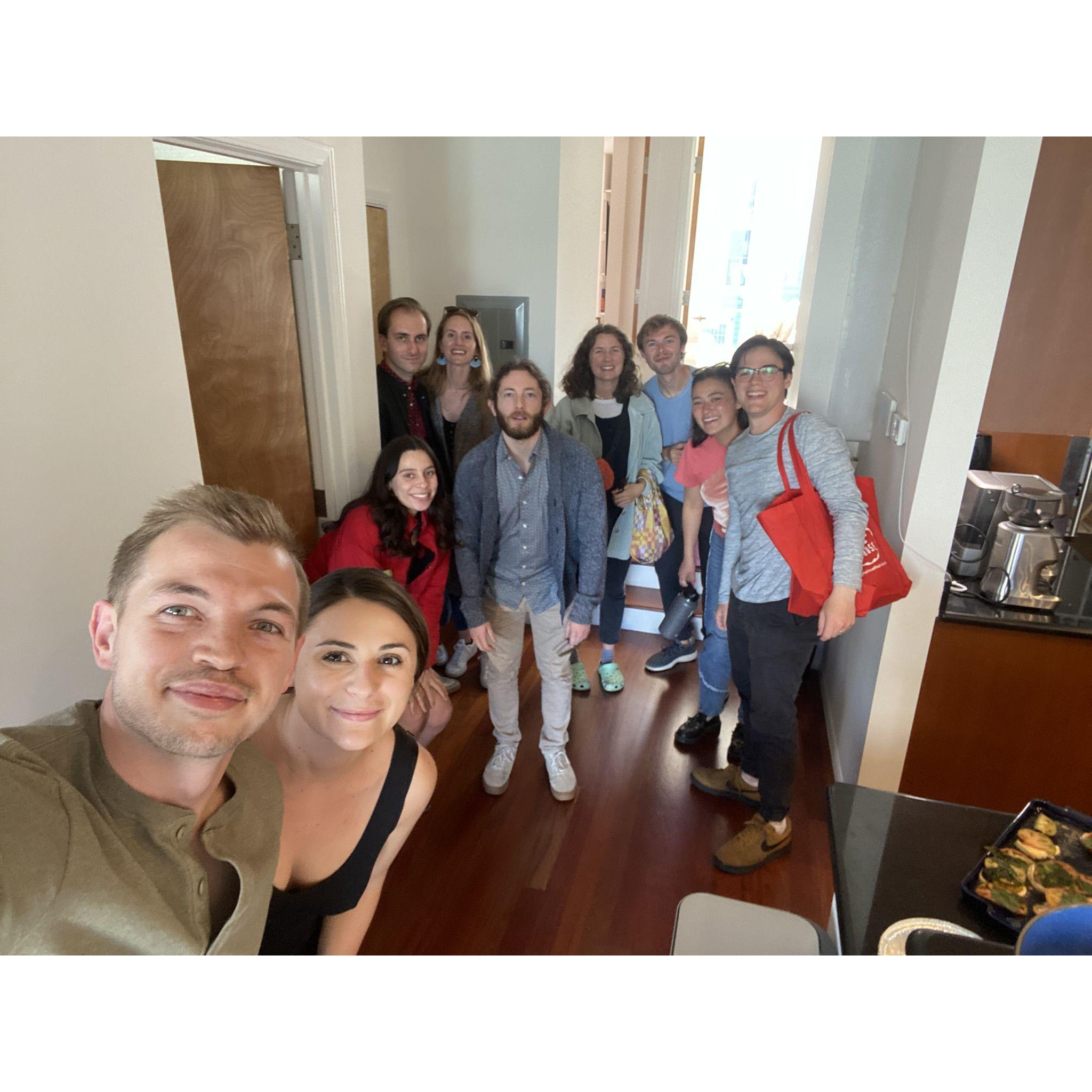 Party with friends in our home