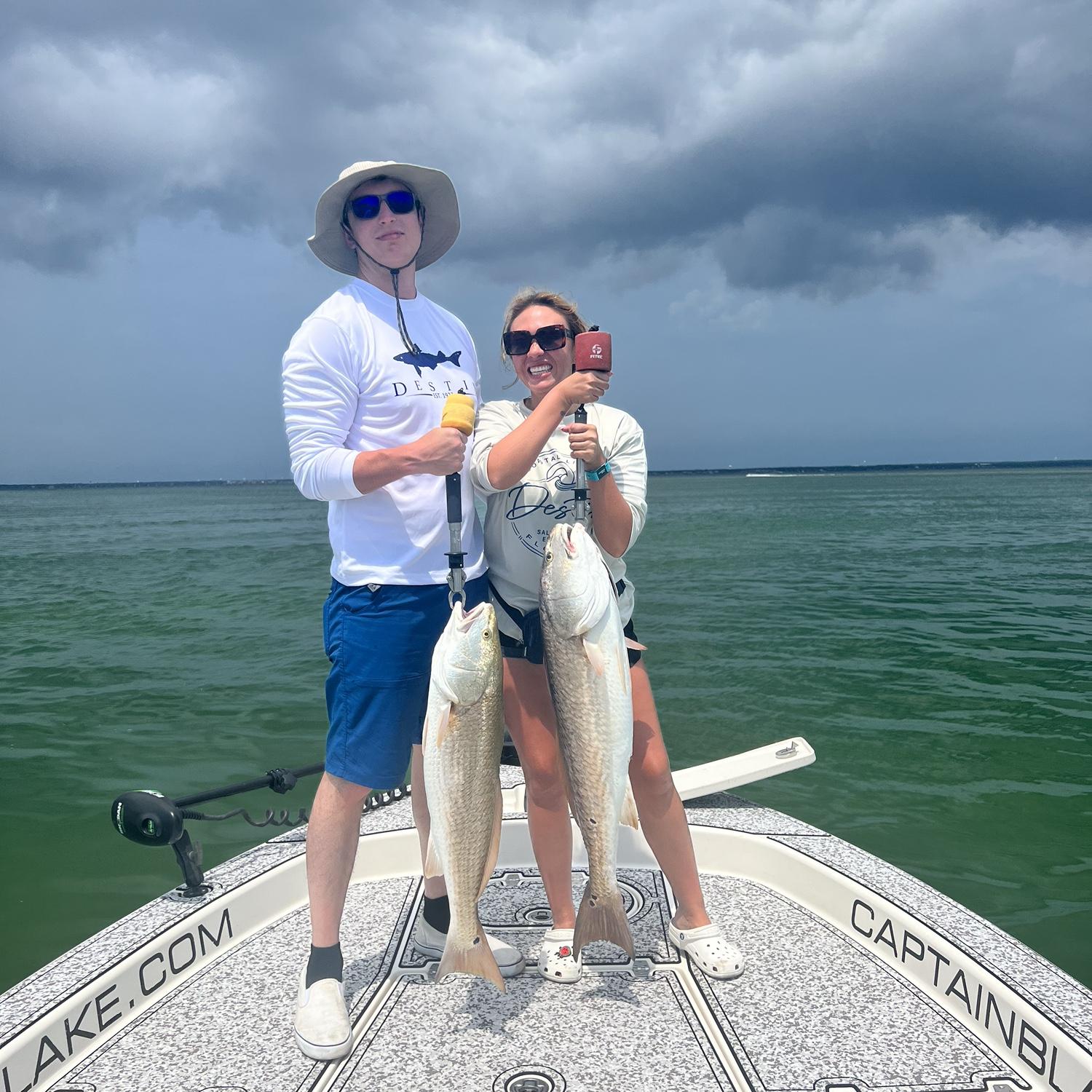 Couple catching monsters in Florida