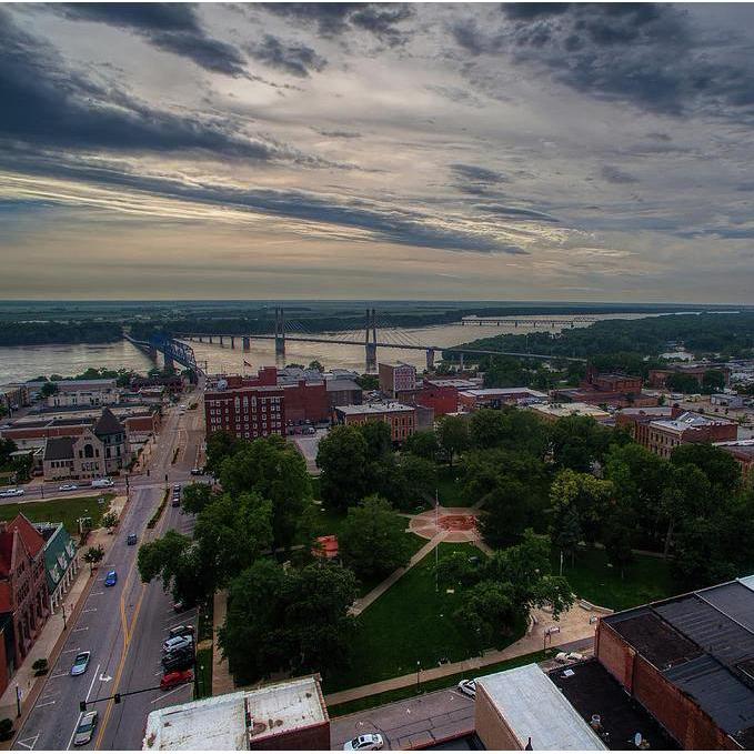 Aerial shot of downtown Quincy