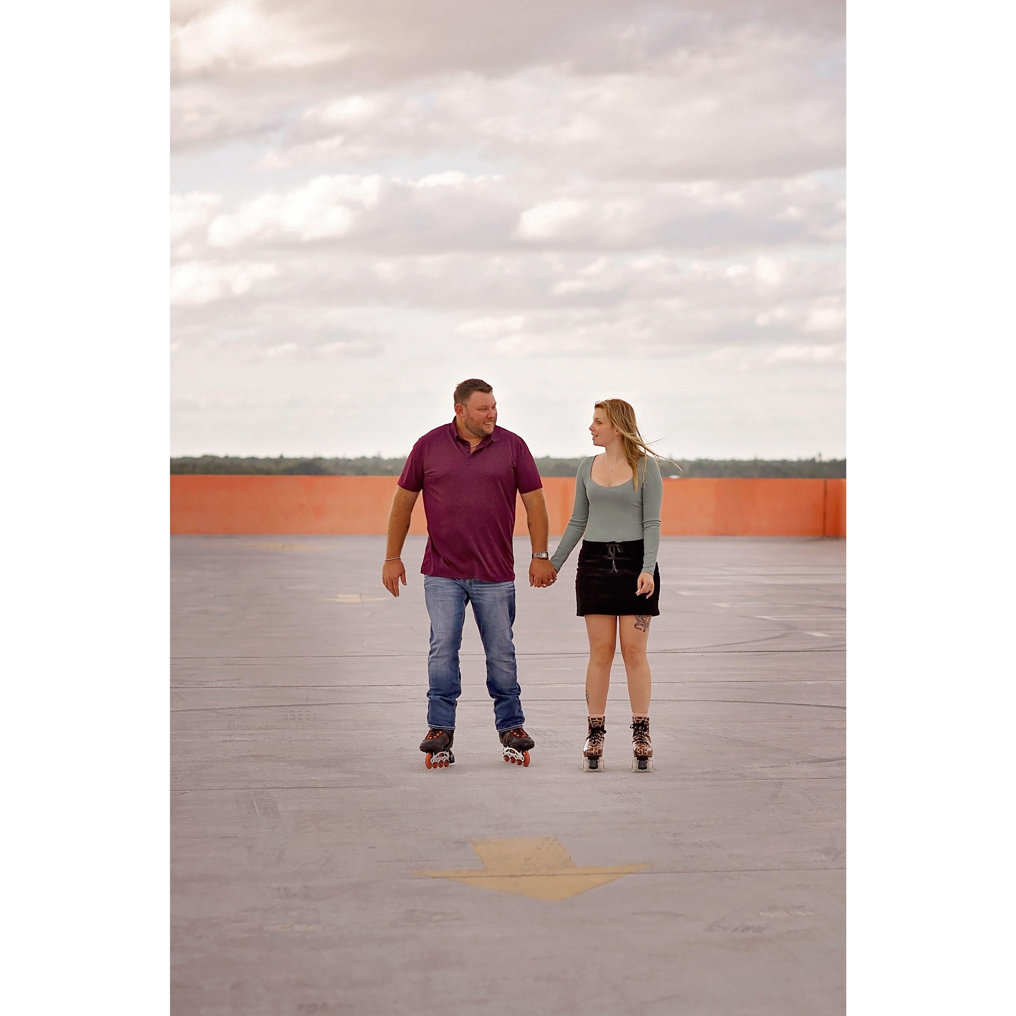The skates came back out for our engagement photos!