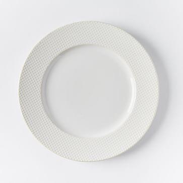 Textured Dinner Plates (Set of 4) - White (Dots)