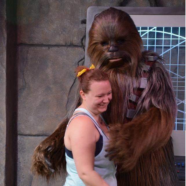 Chewy and I. First time hugging someone in costume haha