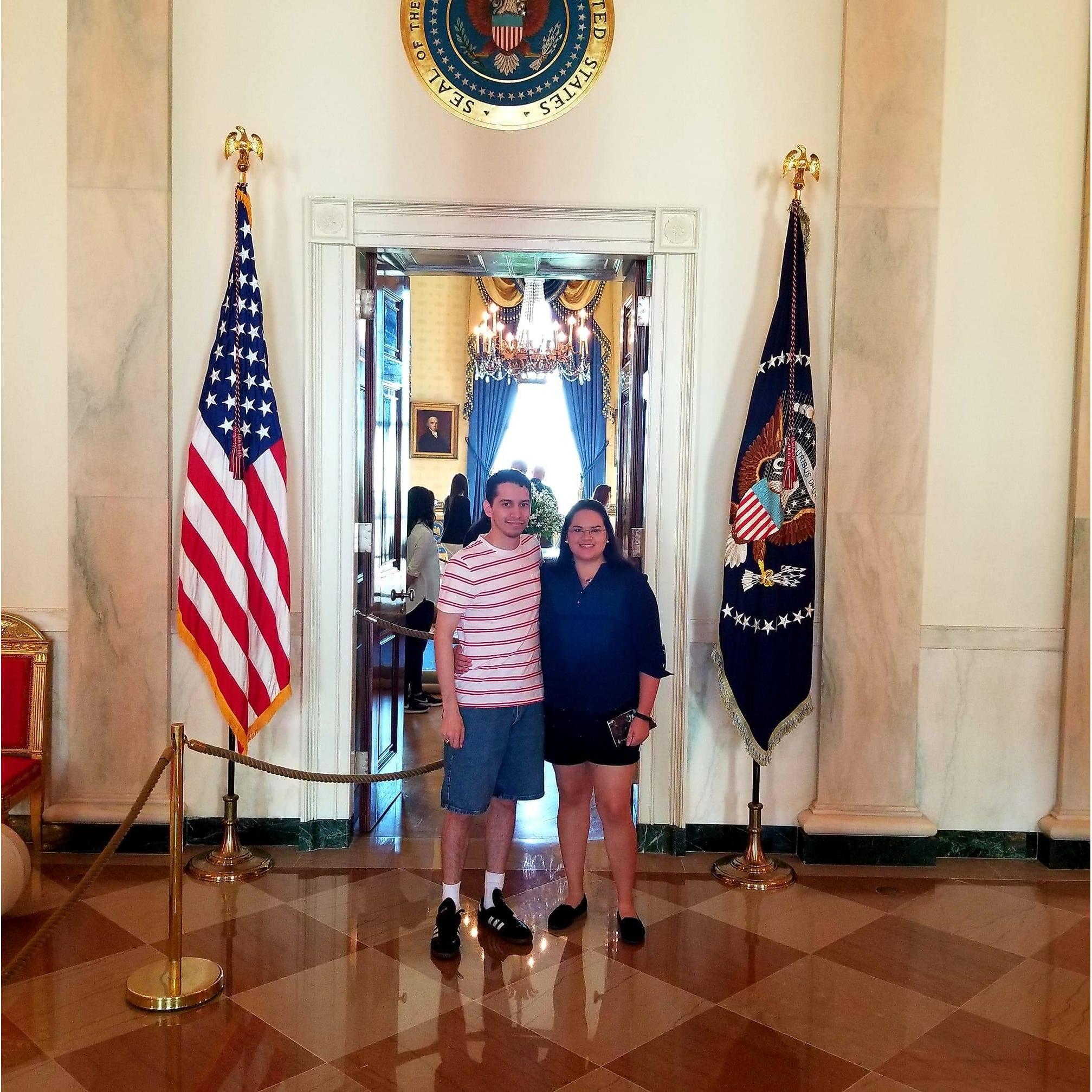 Andrea and Joshua visited the White House in August 2018.