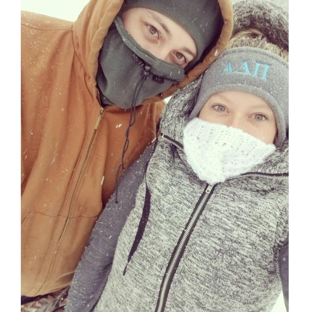 We love playing in the snow! We hadn't even been in our new home very long and truly loved the view!