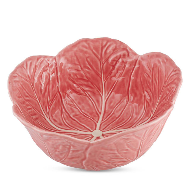 Bordallo Pinheiro Cabbage Pink Salad Bowl